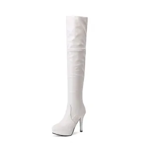 Women's High Heel Platform Thigh High Boots