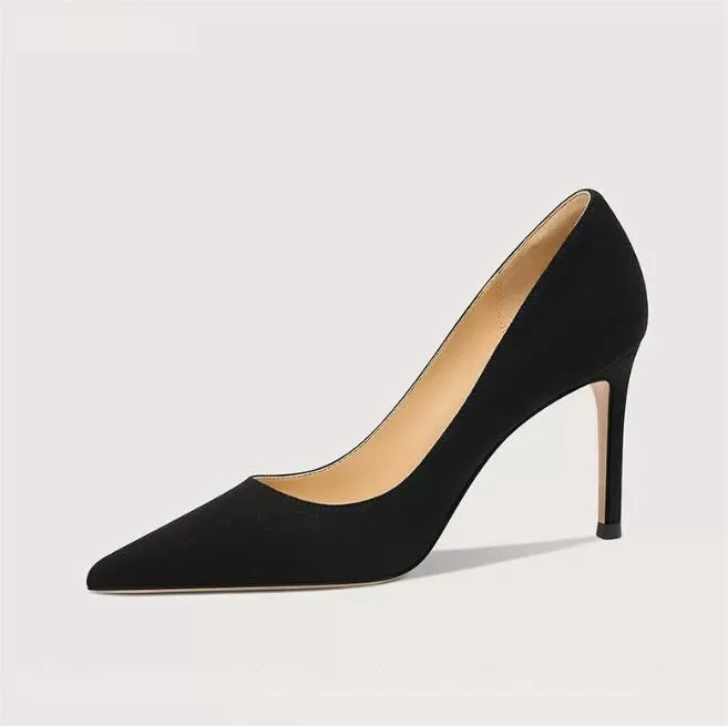 Women's Small Feet Suede Heel Pump Shoes MS355