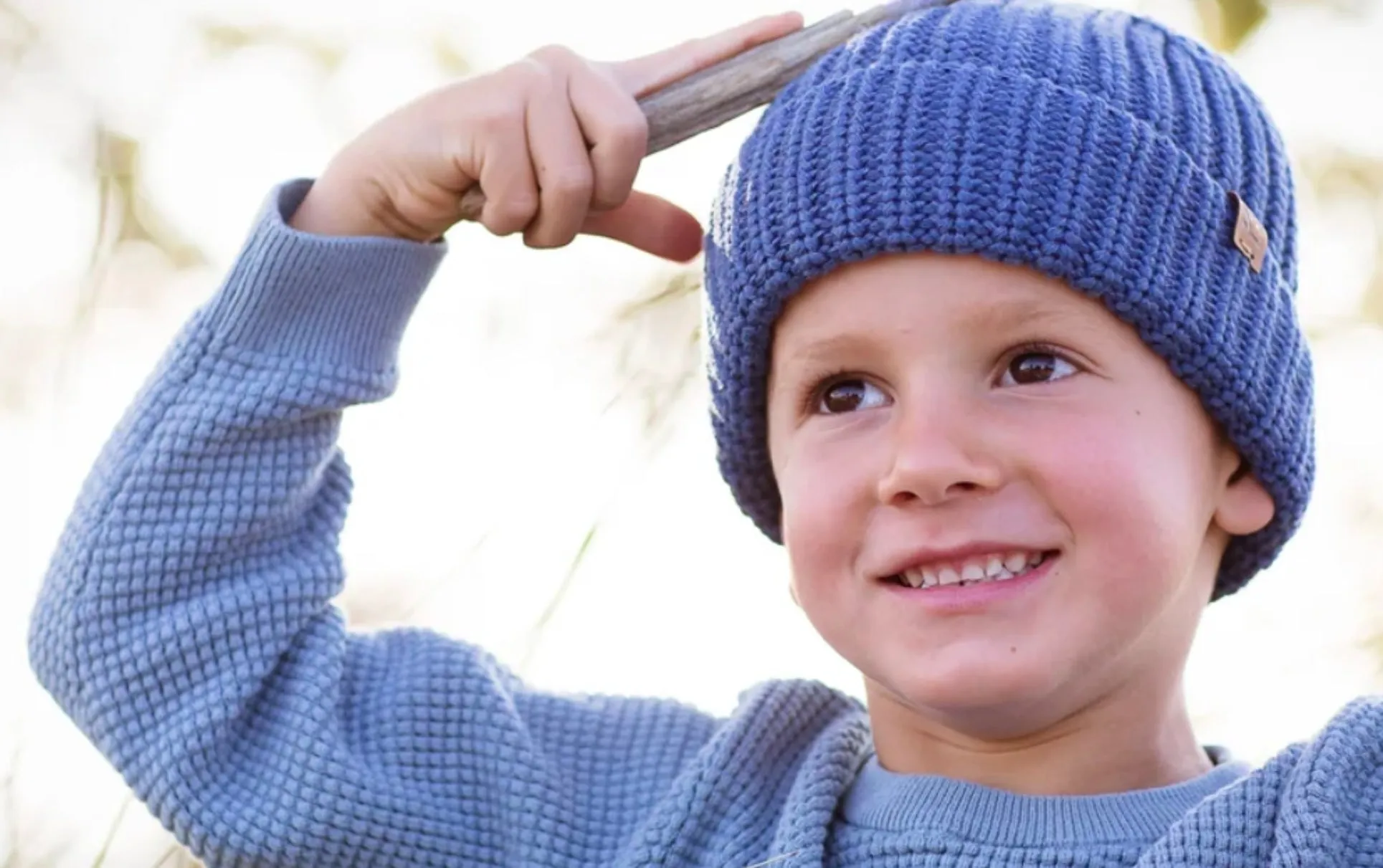 XS United Kids Chunky Beanie in Blue: 2 to 8 Years