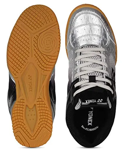 YONEX Legend King 68 Badminton Shoes (Silver/Black, 8 UK)